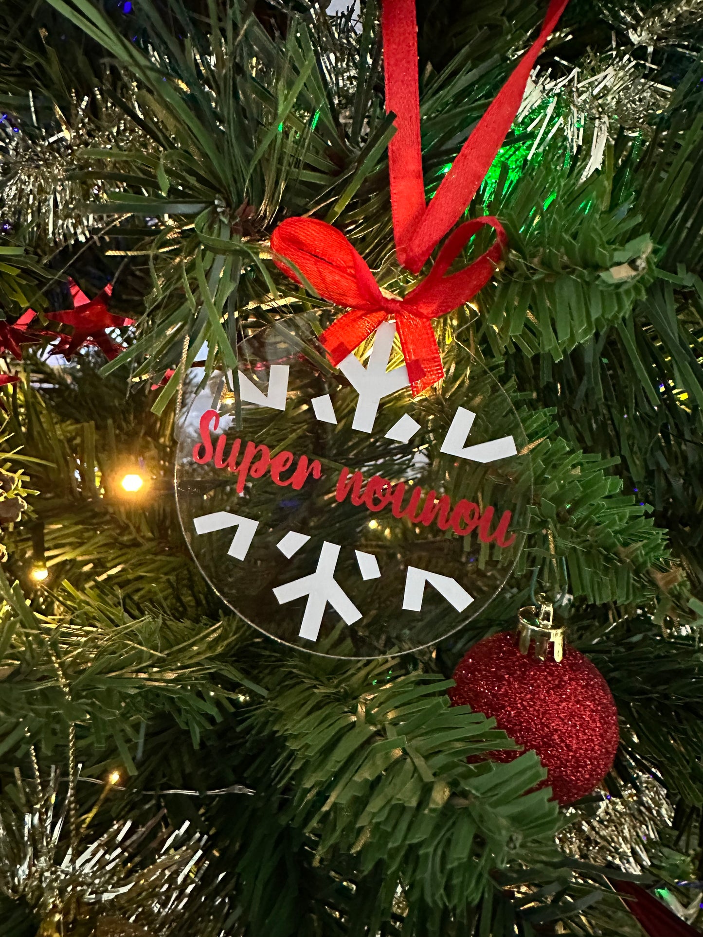 Boules de Noël plexi personnalisée