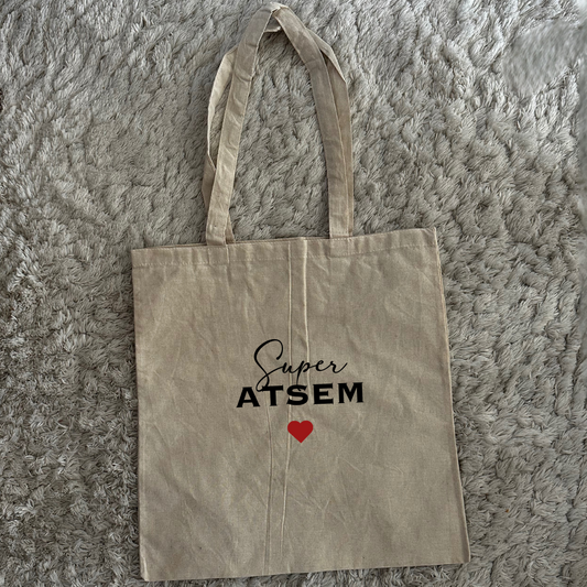 Tote bag Super Atsem + coeur