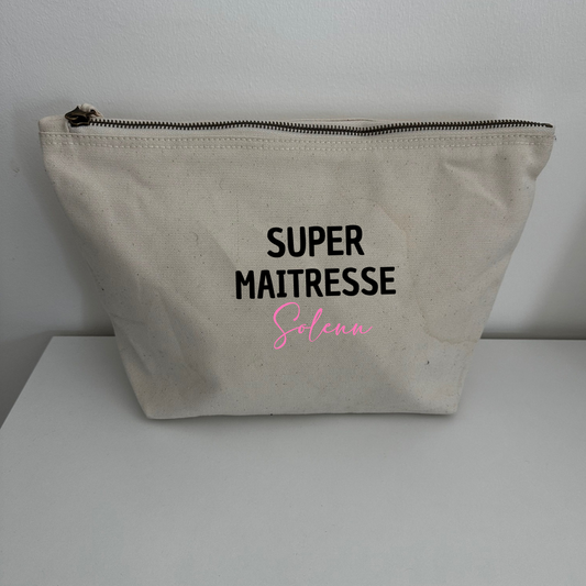 Pochette Super Maitresse + prénom