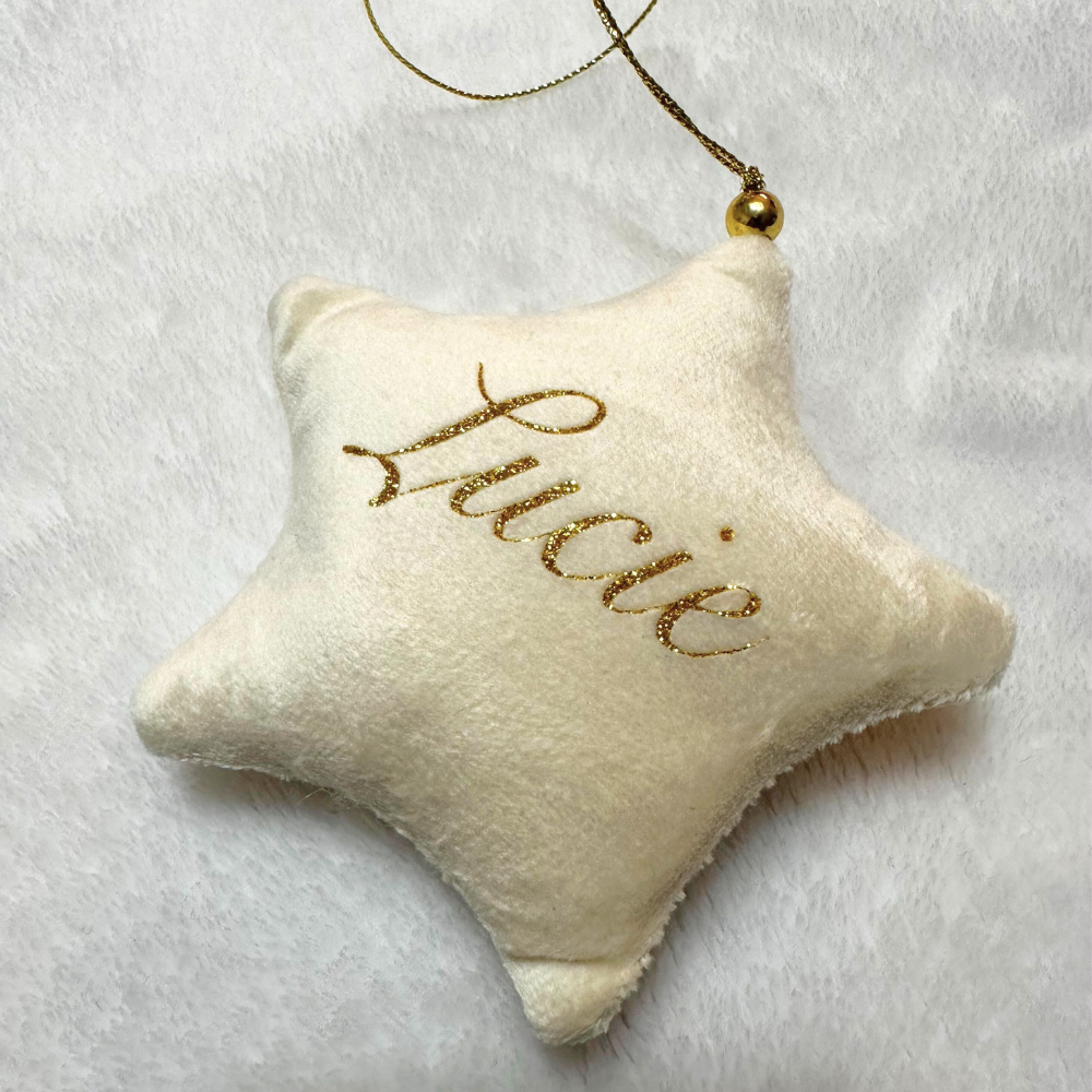 Boule noël étoile personnalisée