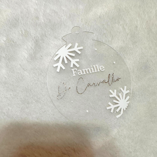 Boule de noël neige personnalisée